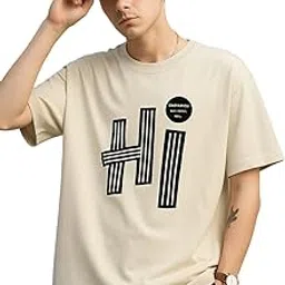 Madilyn Men's Graphic T-Shirt, Red Cotton, Oversized Fit-picture-66