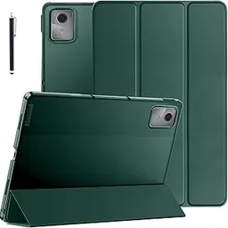 Robustrion Cover for Lenovo Idea Tab 11 inch Cover Case, Trifold Flip Cover Case for Lenovo Idea Tab Cover 11" Tablet with Translucent Back [Auto Sleep Wake Support] - Dark Green-picture-35