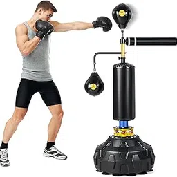 PROFFIX Punching Bag with Stand, Boxing Bag for Teens & Adults - Height Adjustable - Speed Bag for Training, Boxing Equipment, Stress Relief & Fitness (Adult Boxing Trainer)-picture-20