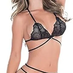 veeva beauty & fashion Sexy Lingerie Set for Women for Honeymoon Black image 1