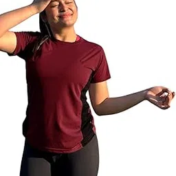 Gym T Shirt for Women Workout, Yoga T Shirt for Workout Long, Sports T Shirt Women, Polyster, Sweat Activated T Shirt for Gym (Pack of 1)-image-13