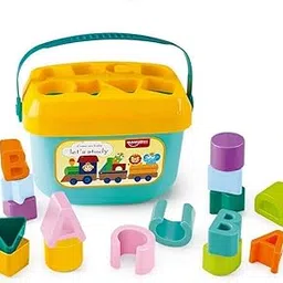 Baby's and Toddler First Shape Sorting Blocks Learning and Educational Activity Toys with 16 PCs Building Blocks in Multi Color-picture-23