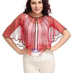 Ponch for Womens Embrodiery Capes Shrugs,Women's Net Poncho Capes Shrugs Fully Embrodery-image-76