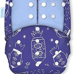 Cherilo Reusable Cloth Diaper for New Born Baby 0 to 3 years, Leakproof, Eco-Friendly Washable Cloth Diapers, No Side Leakage, Adjustable, Free Size Pocket Diaper (1 Galaxy Pattern Diaper + 1 Insert)-image-12