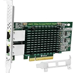 FebSmart PCIE X8 to 2X 10Gbps RJ45 Ports Network Adapter, Intel X540-AT2 Ethernet Controller, 2X 10GBASE-T RJ45 Interface PCIE NIC Card, PCI Express 10Gbps Converged Network Adapter (X540T2)-image-3
