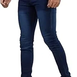Slim Fit Men's Jeans - Crafted from Cotton to Cater to Your Comfort Demands, This Pair of Mid Rise Jeans Collection 383 from Offers You a Fashionable Look effortlessly-picture-49