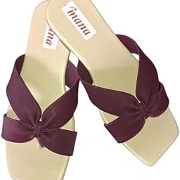 mana wear your passion Fashionable Women's Flat Slippers | Cute Bow Chappals | Comfortable Footwear for Home & Outdoor Use-picture-24