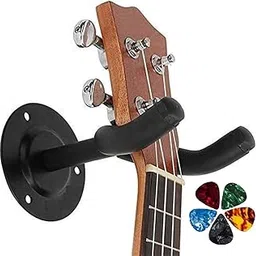 Guitar Hanger for Wall Mount Hanger | Guitar Wall Hanger/Mount/Holder/Hook/Stand/Rack for Acoustic/Electric/Bass Guitars, with Fittings/Accessories with 5 Picks (Pack of 1)-image-6