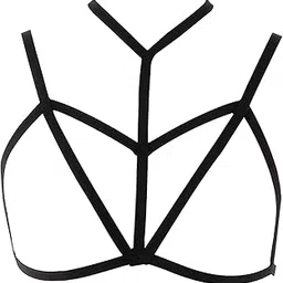 ATORSE Womens Strappy Harness Bra Hollow Out Cage Bra Cupless Bra Nightclub Wear-image-46