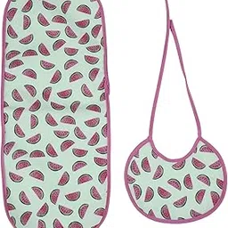 HAPPY MATTY Absorbent Fast Dry Washable Baby Feeding Combo Bibs and Burp Sheets Multicolour 0-3 Years (Small)-picture-10