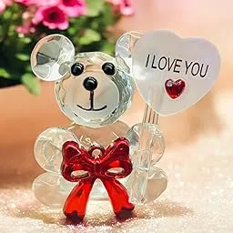WARMINGO DE Crystal Teddy Gift | Valentines Day Gift | Cute Gifting Item | (I Love You)-picture-26