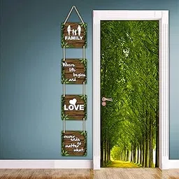 CVANU Family Welcome Ours Wall Hanging Board Plaque Sign for Room Decoration (35inch x 5.75inch) CV__1-picture-47