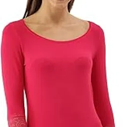 zebu Women's Solid Tshirt with Three Fourth lace Sleeve (Pack of 1)-picture-46