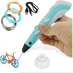 critics picks 3D Printing Pen with USB Cable, Multiple Filament Colors, LCD Display, Turquoise image 1