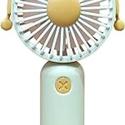 Symbelle Portable USB Fan with Deer Ears Design with Mobile Phone Holder | 2 Colors | Office, Travel, Makeup (Yellow)-picture-28