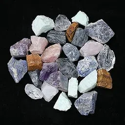 HindCraft Mixed Rough Stones - Raw Stones and Crystals Bulk for Tumbling, Jewelry Making, Lapidary, Fountain Rocks, Decoration, Polishing, Wire Wrapping, Gem Mining, Assorted Rough (250 Gram)-picture-28