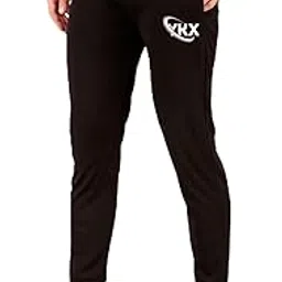 YK HUNK Men's Lycra Blend Track Pants | Casual Sports Lower with Elastic Waistband & Pockets Black (in, Alpha, M, Regular, Standard, Black)-picture-22