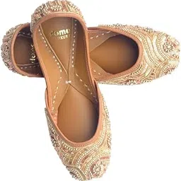 dome Cushioned Hand Made Designer Embroidered Women Mojari Jutti for Women & Girls-picture-15