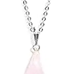 gempro Perfect Valentine Gift Genuine Rose Quartz Gemstone Silver Chain Star Love Pendant Necklace for Women-picture-36