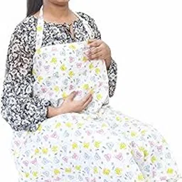 Motherly Nursing Cover for Breastfeeding – Soft, Breathable Feeding Apron for Mom, Multi-Use Feeding Cover & Scarf-Rabbit Print-picture-16