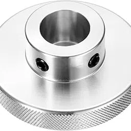 uxcell Anodization Aluminum Alloy Handwheel 24mm Bore 80mm OD Knurled Knob Turning Handle with Wrench for Milling Machine Lathe Slide Displacement Platform-picture-21