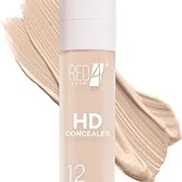 RED4 HD Liquid Concealer With HD Finish | 12 Hours Stay | Full Coverage | Oil Free + Matte & Weightless Formula | Concealer for Women | Waterproof | (03, 8 ML)-picture-28