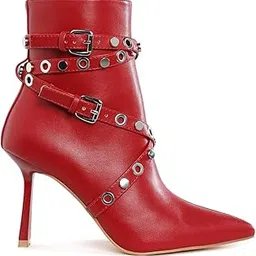 london rag Eyelets & Studs Harness Ankle Boots-picture-28