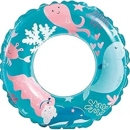 GLAN Pool Party Swimming Ring Swim Tube for Kids Swimming Learning Ring for Girls and Boys Inflatable Swim Ring Multicolour Pack of 1 (M5) image 1