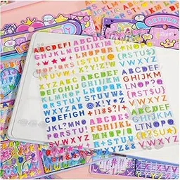 FunBlast Alphabet Letter Stickers for Kids – 2 Sheets/550+ Colorful ABC Stickers for Learning, DIY Craft, Scrapbooking & Decoration, 3D Puffy Sticker for School Projects, Notebooks & Art (B)-picture-46