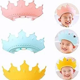 Aprime Adda Baby Shower Cap Bath Visor for Toddlers Shampoo Cap Shower Protection Hat Adjustable Soft Hair Washing Guard (Colour May Very) (Pack of 1)-image-96