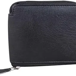 4UMART Men's Wallet 0013 Round Zip Black-picture-31