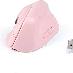 Bluetooth Mouse,Ergonomic Vertical Mouse Wireless Rechargeable Mice Dual Mode (Bluetooth & USB), Vertical Optical Mice with USB Receiver, 6 Buttons 1600 DPI for Laptop,Computer, Mac, Windows(pink)-picture-23