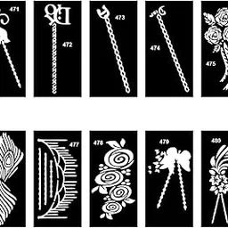 Temporary Tattoowala Reusable Henna Stencil Combo For Back Hand, Easy To Apply & Remove-picture-12