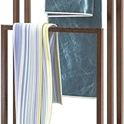 INDIAN DECOR 21579 Space Saving Freestanding Towel Stand Brown Floor Standing Towel Stand/Bath Organizer/Towel Drying Rack 45 x 22 x 86 - Brown-picture-16