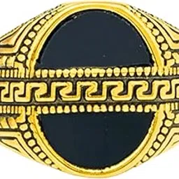 Royal Series - AURELIAN MAZE RING - Pure Stainless Steel Men’s Gold-Plated Ring – Statement Luxury Jewelry (Size : 16-21-23-26)-image-61