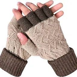 loom legacy Men's Winter Woollen Half Finger Gloves For Cold Weather(SGD-596-597)-picture-12