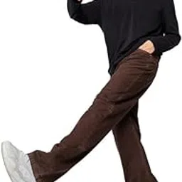freakins Comfortable & Stylish Dark Brown Straight Jeans for Men -The Ultimate Fashion Essential for Any Occasion-picture-53