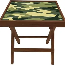 Nutcase Designer Teak Wood Side Table Folding Wooden Bedside Coffee Outdoor Picnic Table - Army-picture-12