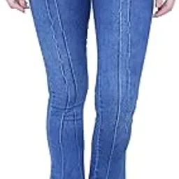 fck-3 Stretchable Denim High Rise Single Button Boot Cut Open Unstitched Hem Ankle Length Jeans Pant for Women-picture-10