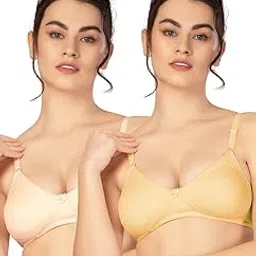 lovable Bra for Women's Cotton Non-Padded Seamless Brassiere Side Support Shaper Everyday Use T-Shirt Bra for Girls - Classic image 1