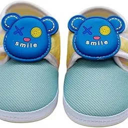 dtr creation Baby Boy Shoes – Soft Sole First Walkers with Cute Blue Bear Design | Breathable Anti-Slip Lightweight Crib Shoes for Infants & Toddlers (Blue)-picture-58