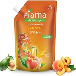 Fiama Shower Gel Peach & Avocado Body Wash with Vitamin E, 750 ml Refill Pack, Value Pouch for Soft Moisturised & Hydrating Skin,-picture-36