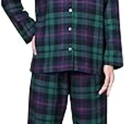 secret wish Checkred Flannel Night Suit/Top & Pyjama/Pocket/Co-ord/Set/Full Sleeves-picture-37