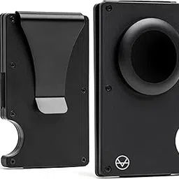 krzna Unisex-Adult Premium Metal Airtag Card Wallet Holder - RFID Protected, Scratch Resistant, Holds Up to 24 Credit Cards, Swirl Design, 5 Color Options (Black)-picture-48