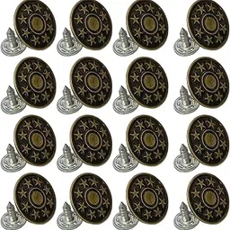 Aakriti Antiqued Bronze Stars Jeans Tack Buttons 16.5 MM / 26L for Blazers, Suits, Sport Coat, Uniform, Jackets, Jeans (STAR-BUTTON-25PCS)-picture-23
