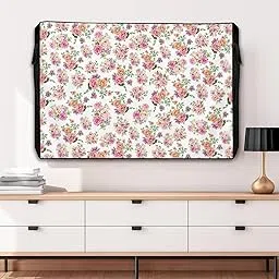 KCE STORE Dustproof PVC LED TV Cover Suitable for All Models of 32 Inch TV Petals-picture-23