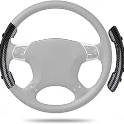 MIZZEO Carbon Fibre Steering Wheel Booster Cover, Enhanced Non-Slip Grip for Comfort & Control, Carbon Black, Compatible with Mahindra Thar Roxx (2024)-picture-38