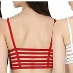 MK Fashion 6 Strap Sports Bra Black White-picture-28