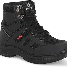 Ozarro Black Genuine Leather Steel Toe Safety Shoe for Mens (S4450)-picture-13