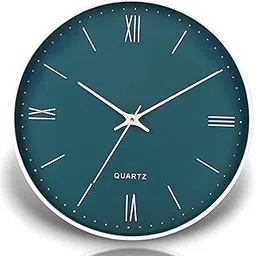 Amazon Brand - Umi 12 Inches Non Ticking Silent Quartz Round Designer Plastic Bold Number Wall Clock for Home Kitchen Bedroom Hall Living Room Office (Roman Number_Green)-image-59
